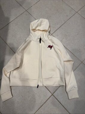 MSX by Michael Strahan Ivory Hooded Zip Hoodie -  NFL Tampa Bay Buccaneer